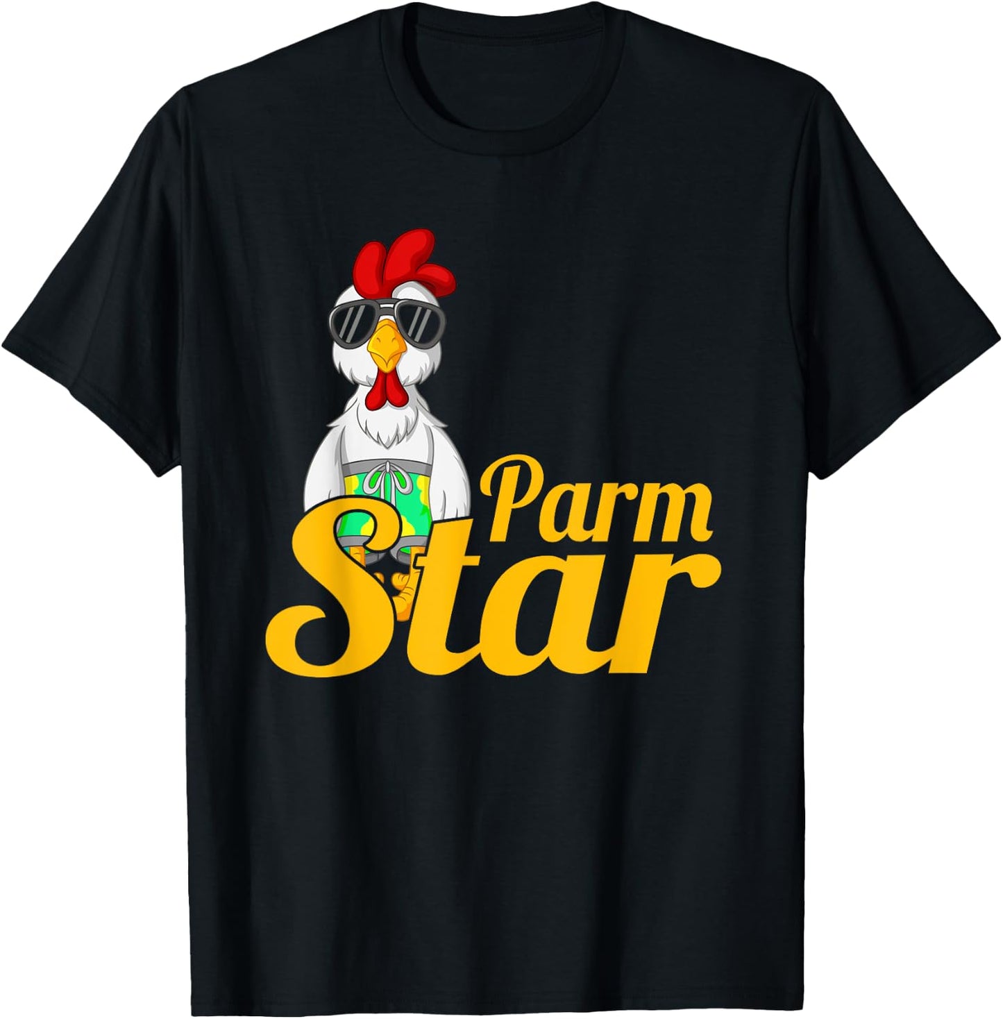 Parmstar funny chicken parm Parmigiana T-Shirt - T-Shirt | Black