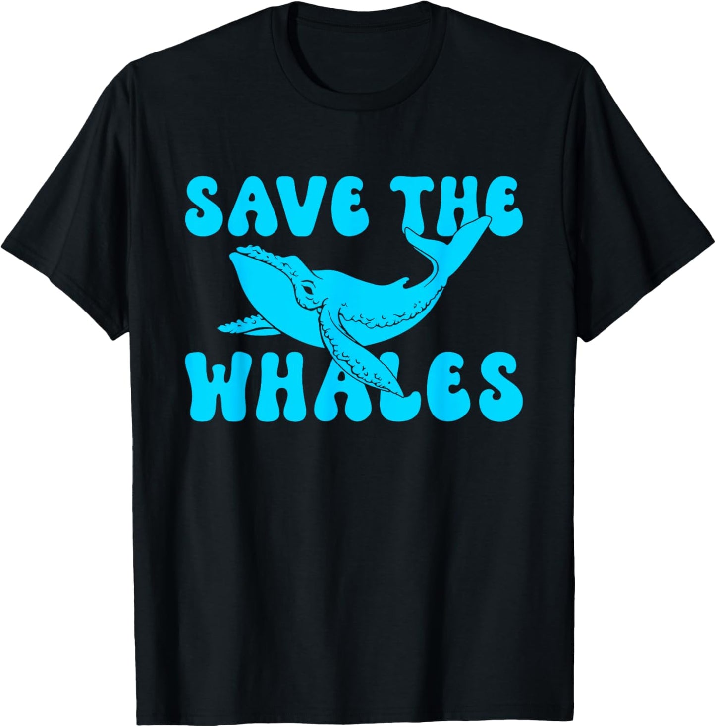 Save The Whales Lover Marine Scientist Environmentalist T-Shirt - T-Shirt | Black