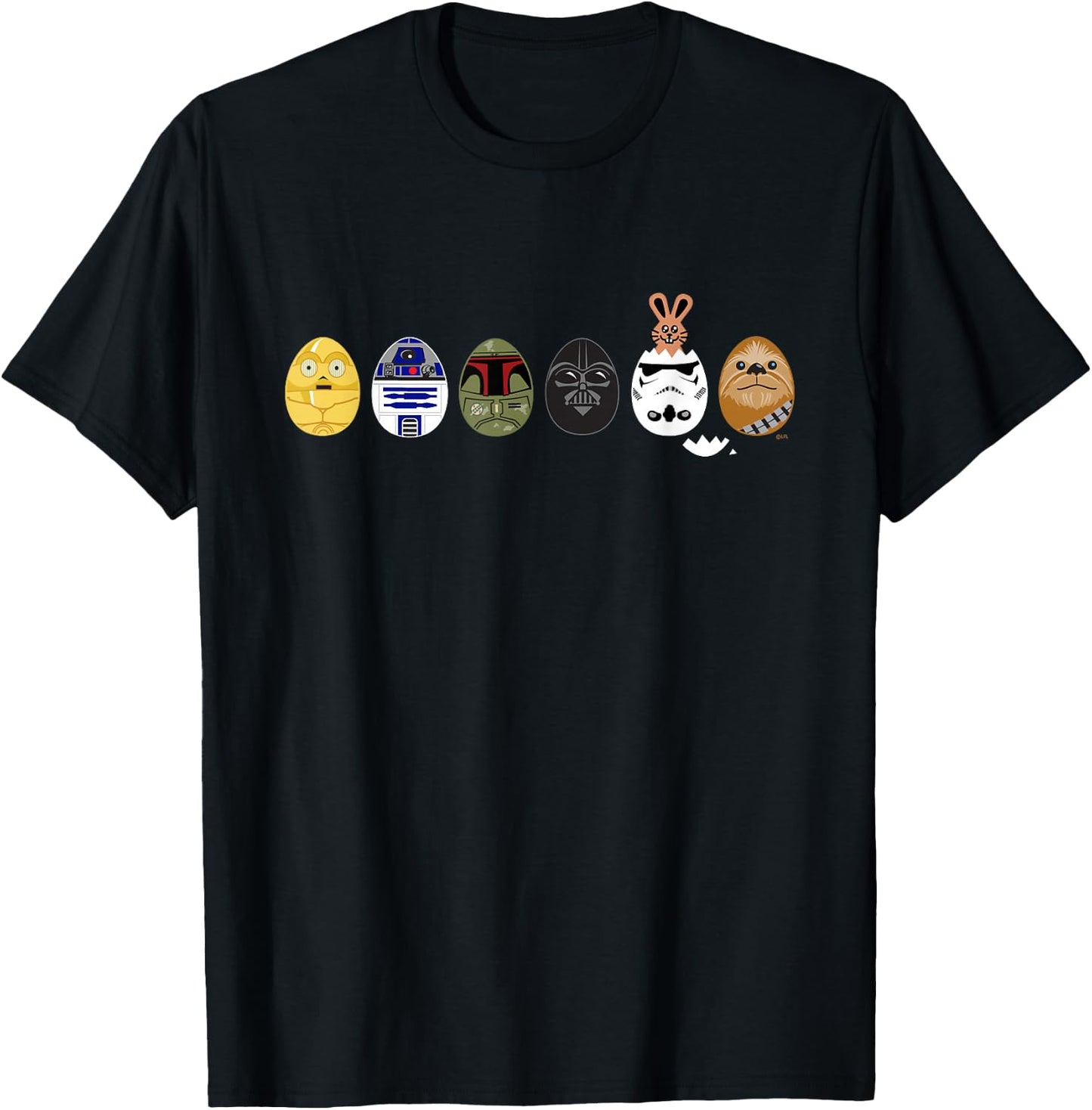 Star Wars Classic Characters Easter Eggs Spring T-Shirt - T-Shirt | Black