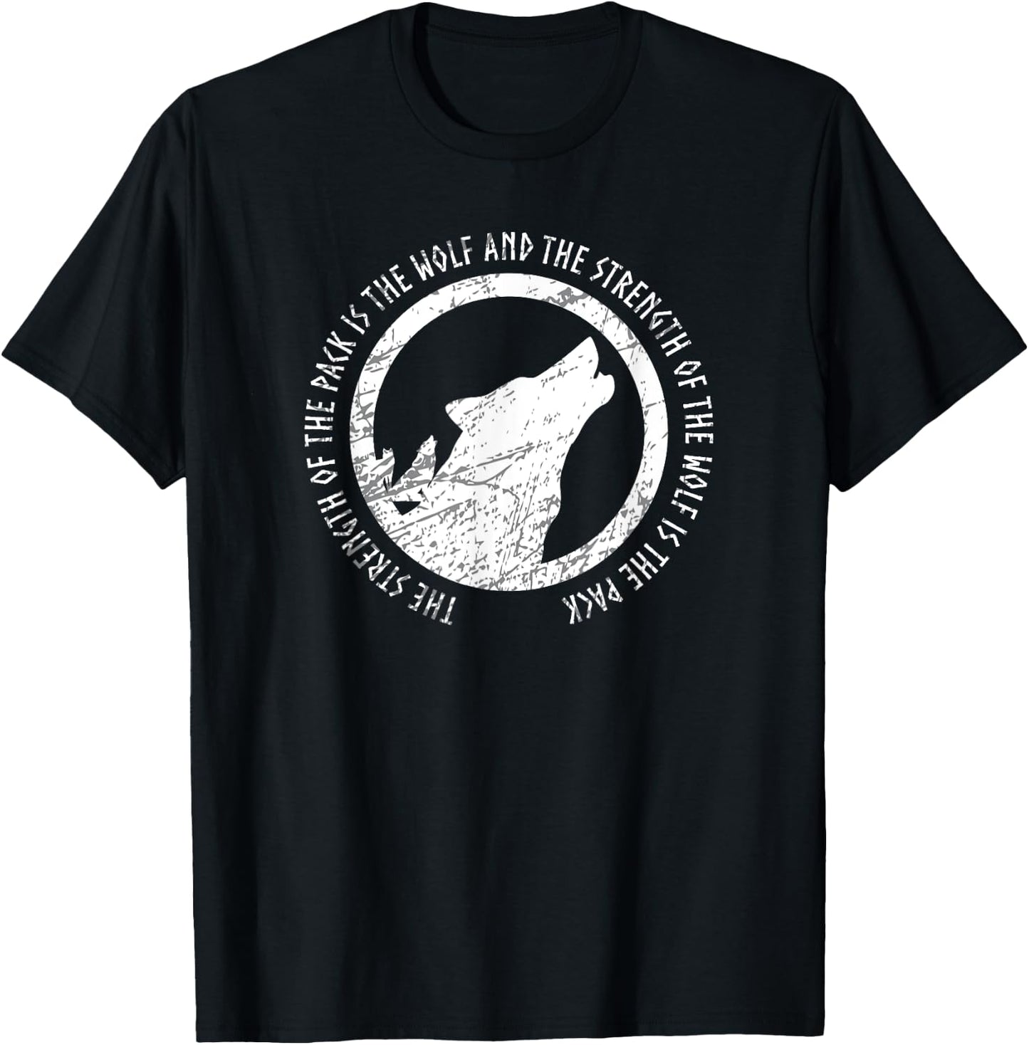 The Strength of the Pack is the Wolf Kindred Wolf Pack Squad T-Shirt - T-Shirt | Black