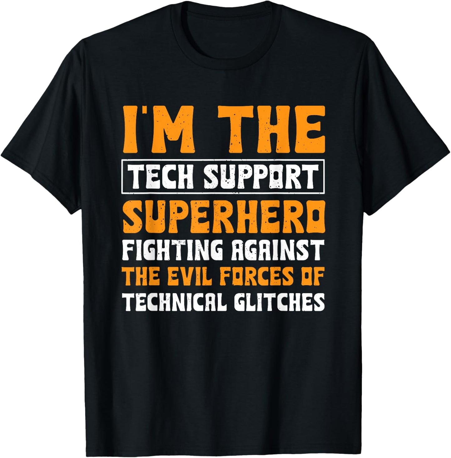 Tech Support Superhero Apparel Sysadmin Funny Computer Geek T-Shirt - T-Shirt | Black