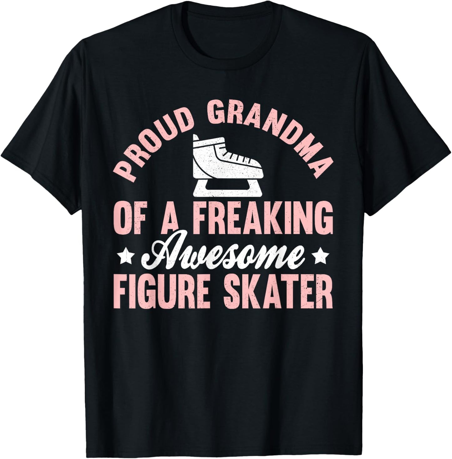 Figure Skater Ice Skate Figure Skating Grandma T-Shirt - T-Shirt | Black