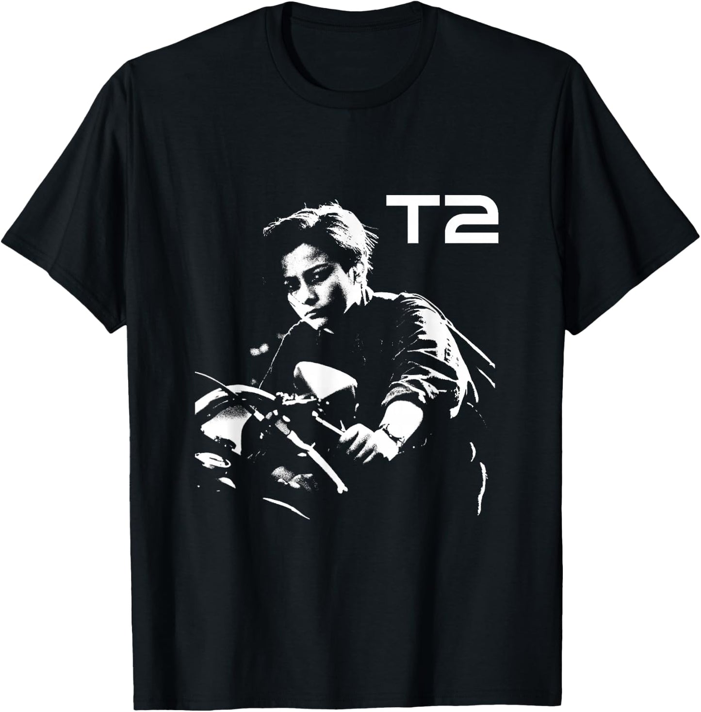 Terminator 2 Judgement Day John Connor Bike T-Shirt - T-Shirt | Black