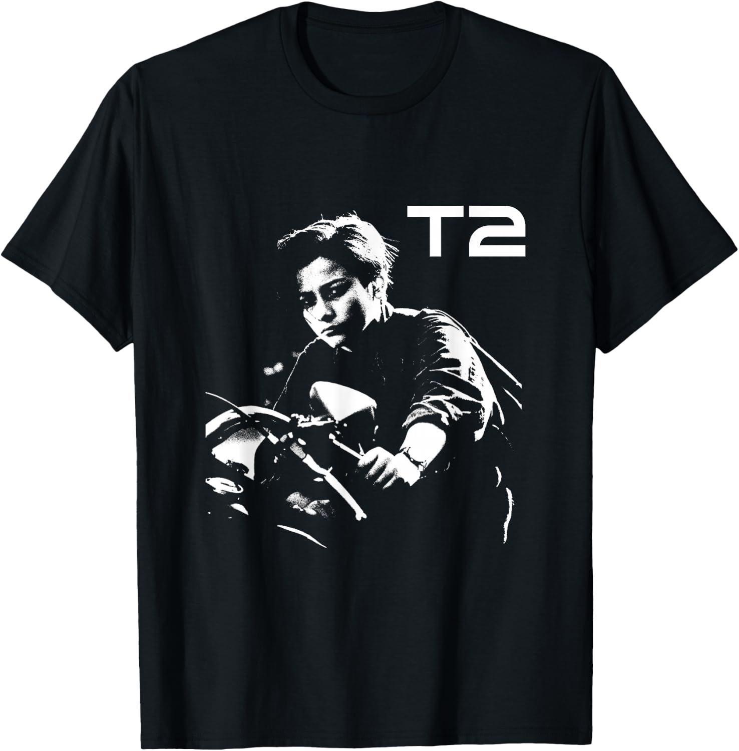Terminator 2 Judgement Day John Connor Bike T-Shirt - T-Shirt | Black
