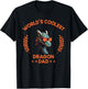 World's Coolest Dad Papa - Men Father Funny Dragon T-Shirt - T-Shirt | Black