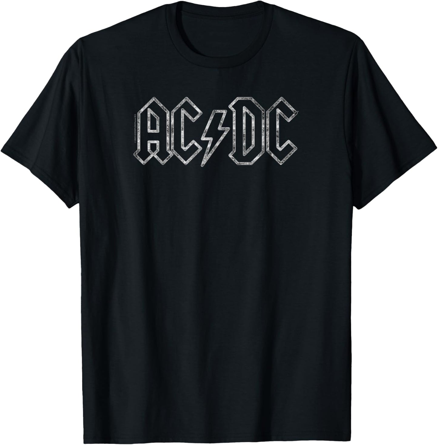 Official AC/DC Jagged Logo Vintage Band T-Shirt - T-Shirt | Black