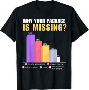 Deliveryman and Postman Gifts & Funny Delivery Driver T-Shirt - T-Shirt | Black
