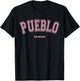 Pink Pueblo Colorado CO Varsity Style on Pueblo T-Shirt - T-Shirt | Black