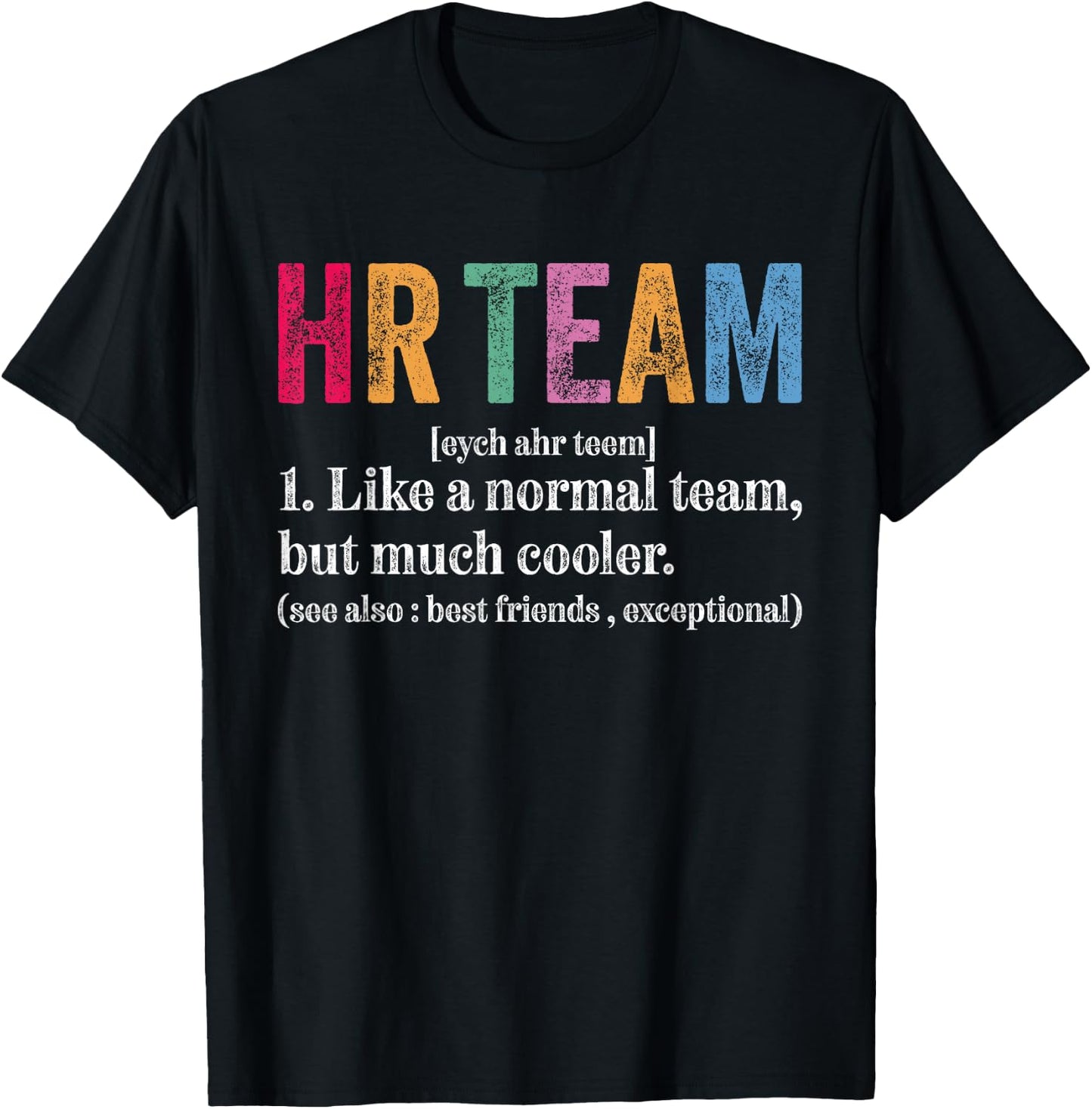 HR Team Definition Funny Retro Human Resources Definition T-Shirt - T-Shirt | Black