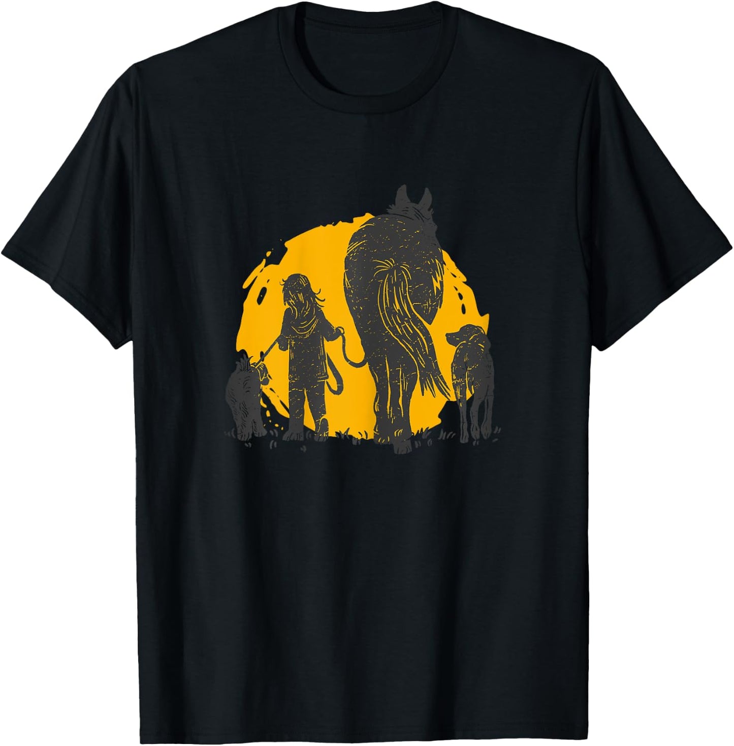 Horseback Riding Equestrian Horse Girl T-Shirt - T-Shirt | Black