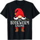 Bookworm Gnome Matching Christmas Family Pajama T-Shirt - T-Shirt | Black