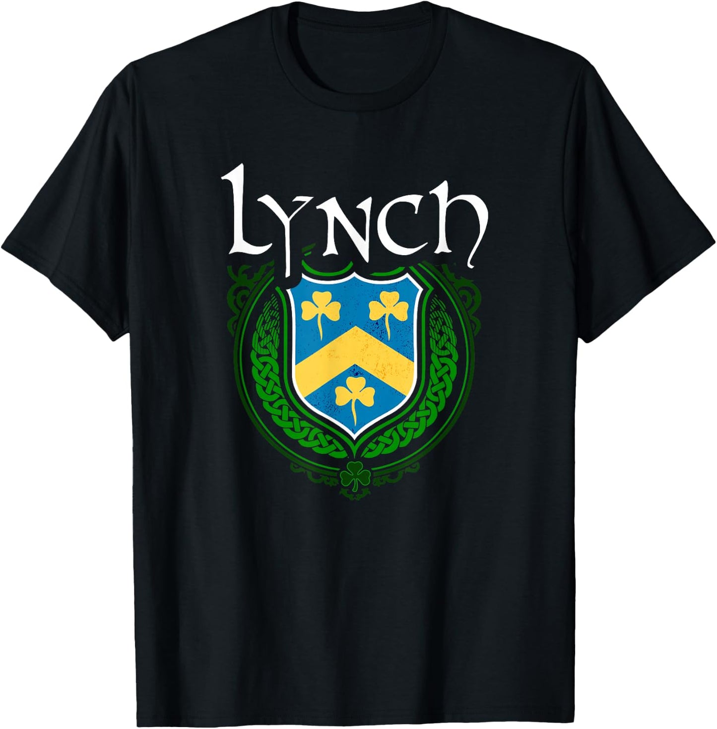 Lynch Surname Irish Clan Tartan Badge Ireland T-Shirt - T-Shirt | Black