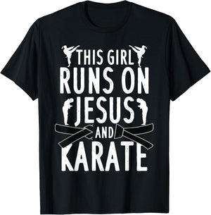 Funny Karate Design Girls Karate Martial Art Lover T-Shirt - T-Shirt | Black