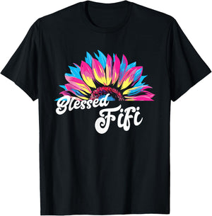 Blessed FIFI Happy Mother's Day Cute Sunshine Kind Love Fun Women T-Shirt - T-Shirt | Black