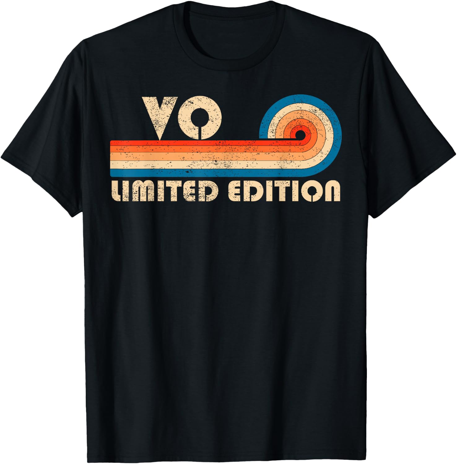 VO Surname Retro Vintage 80s 90s Birthday Reunion T-Shirt - T-Shirt | Black