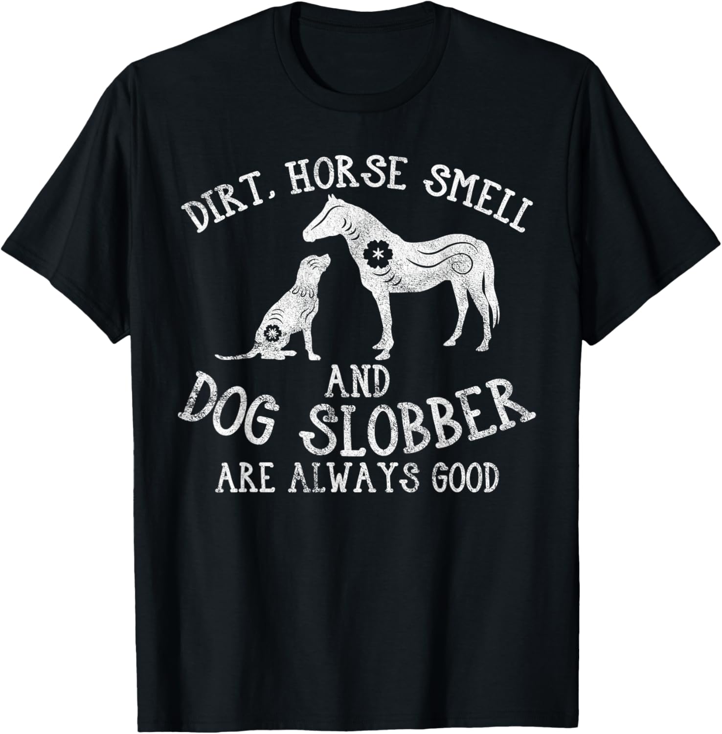 Horse Smell, And Dog Barn Farmer Owner Animal Lover Men Women T-Shirt - T-Shirt | Black