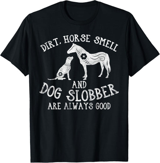 Horse Smell, And Dog Barn Farmer Owner Animal Lover Men Women T-Shirt - T-Shirt | Black