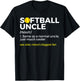 Funny Softball Uncle Definition Niece's Biggest Fan T-Shirt - T-Shirt | Black