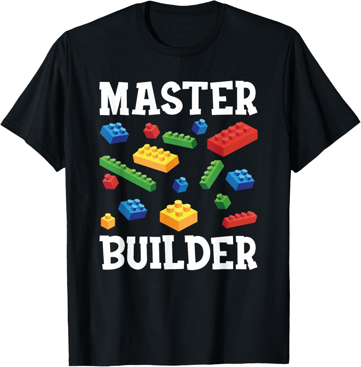 Master Builder Kids Block Building Brick Builder T-Shirt - T-Shirt | Black