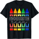 Colorful Crayon Kindergarten Team for Teachers Students Men Women Kids T-Shirt - T-Shirt | Black