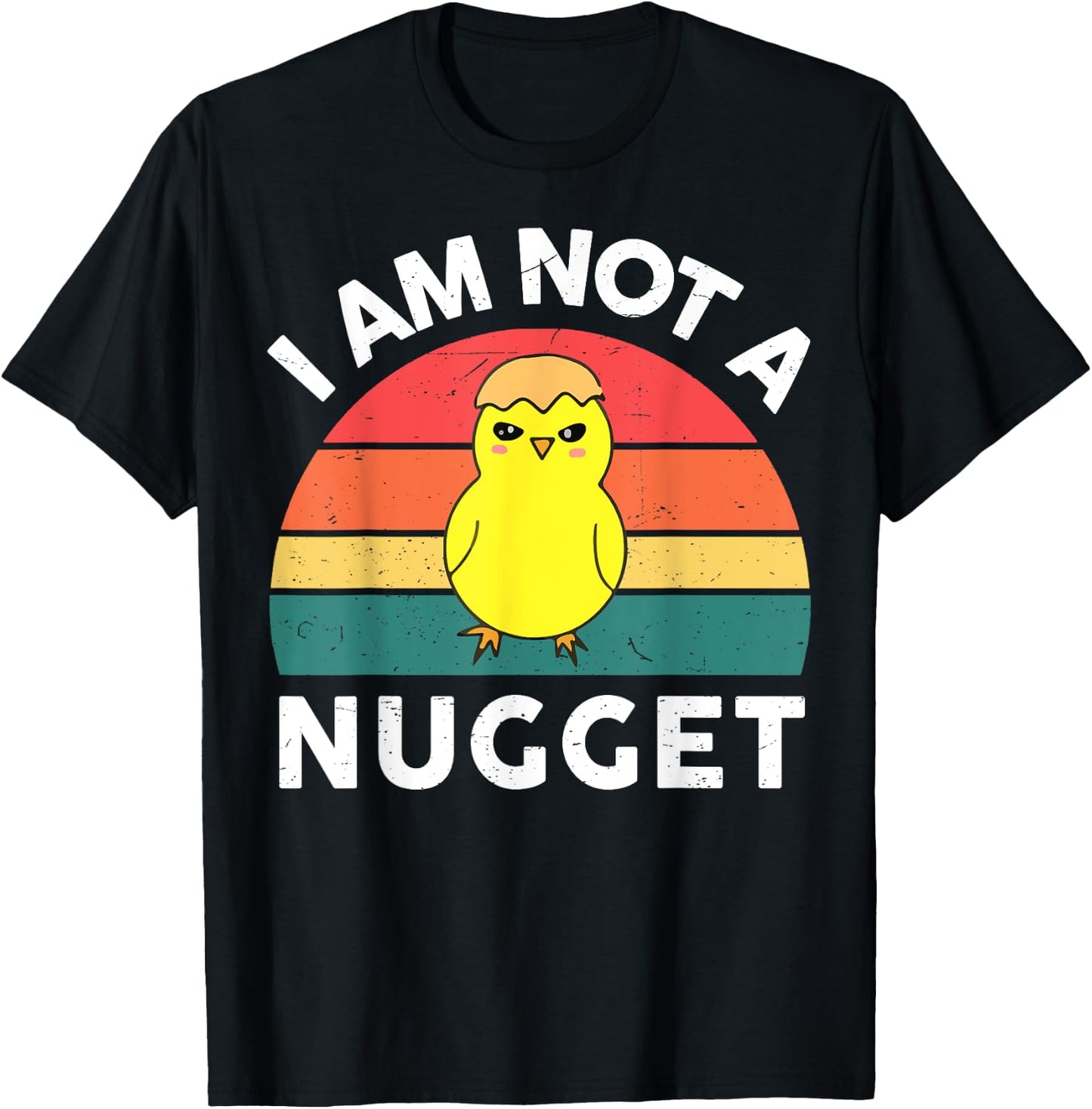 CAT Vegan-Shirt I Am Not Nugget Men Women Funny Vegetarian Gift T-Shirt - T-Shirt | Black