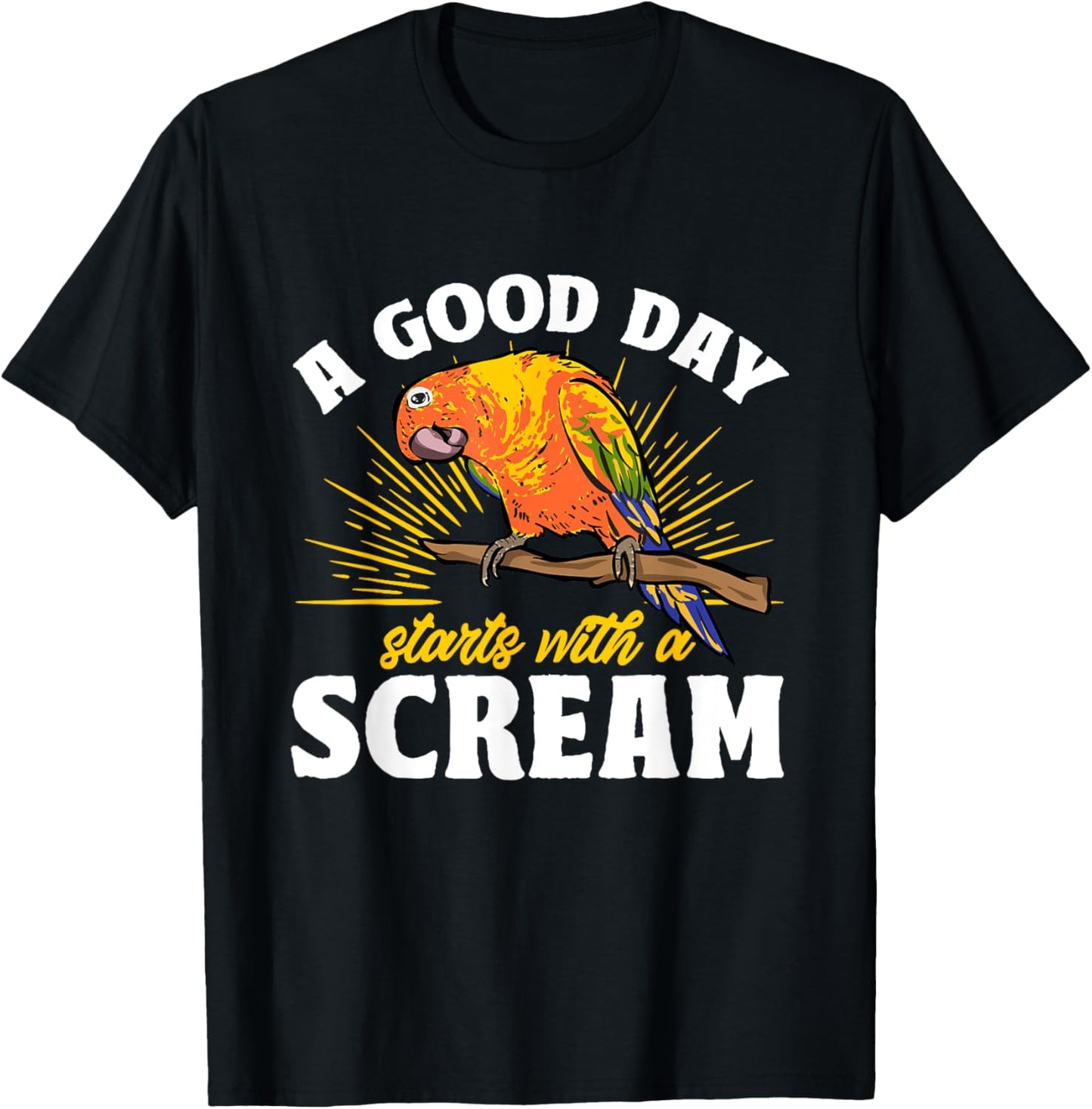 Sun Conure Parrot Bird Conure T-Shirt - T-Shirt | Black