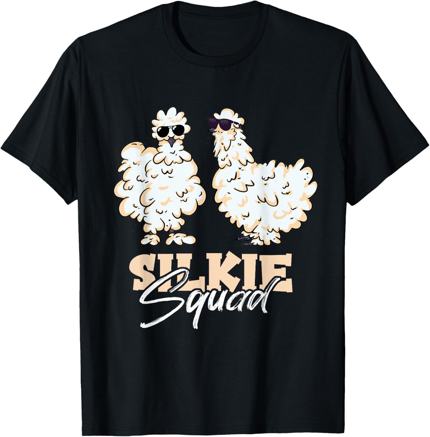 Silkie Squad Silk Chicken Silky Chicken Silkie Chicken Lover T-Shirt - T-Shirt | Black