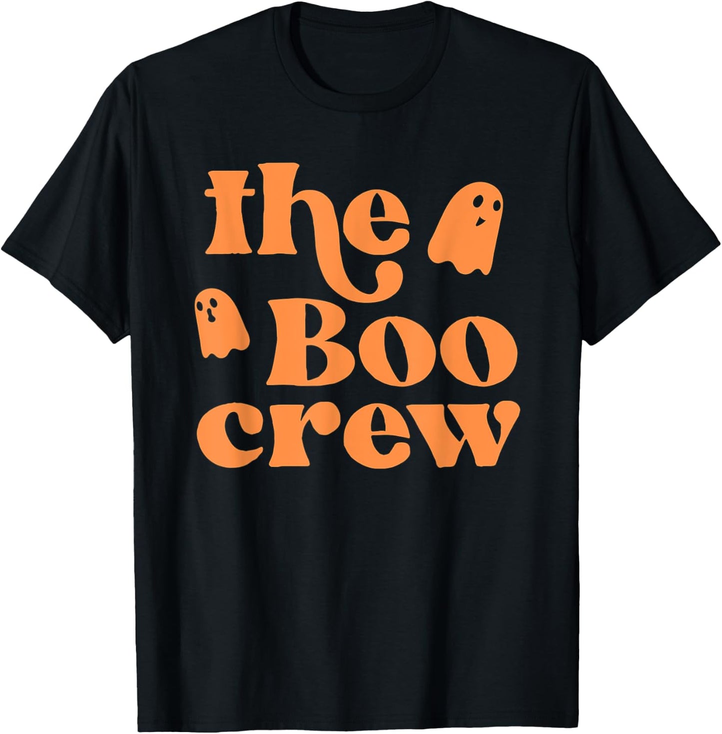 The Boo Crew in orange Halloween T-Shirt - T-Shirt | Black
