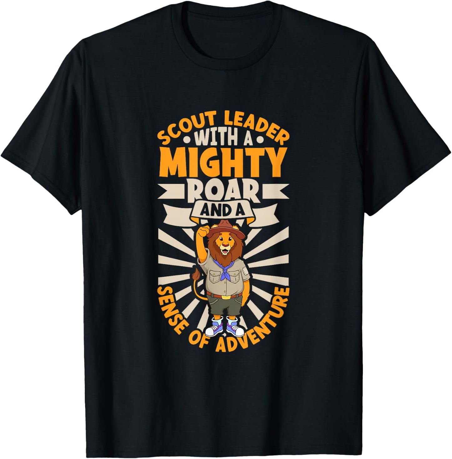 Lion is Scout Leader T-Shirt - T-Shirt | Black