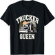 Trucker Queen Truck professional driver truck driver woman T-Shirt - T-Shirt | Black