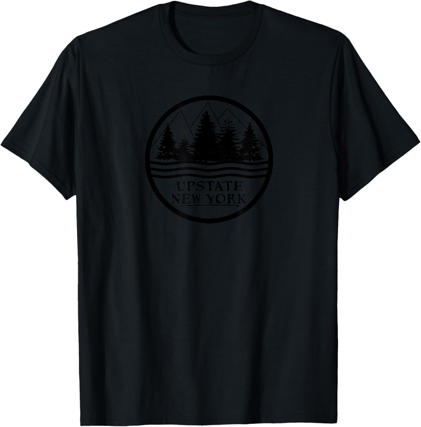 Upstate New York Souvenir I love Nature Outdoors T-Shirt - T-Shirt | Black