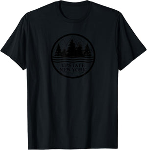 Upstate New York Souvenir I love Nature Outdoors T-Shirt - T-Shirt | Black
