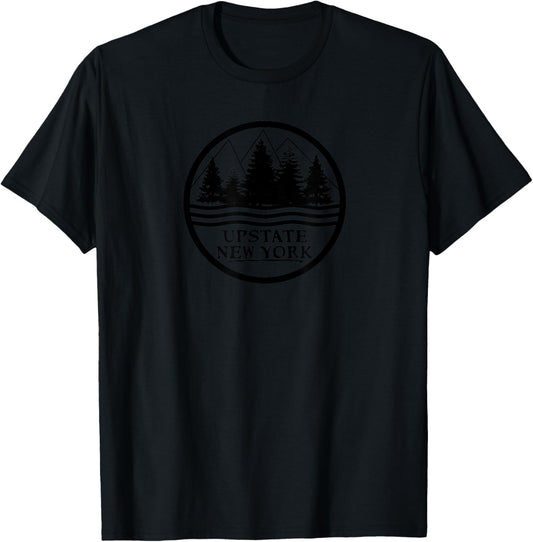 Upstate New York Souvenir I love Nature Outdoors T-Shirt - T-Shirt | Black
