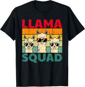 Funny Llama Design Women Llama Alpaca Farm Animal T-Shirt - T-Shirt | Black