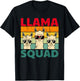 Funny Llama Design Women Llama Alpaca Farm Animal T-Shirt - T-Shirt | Black