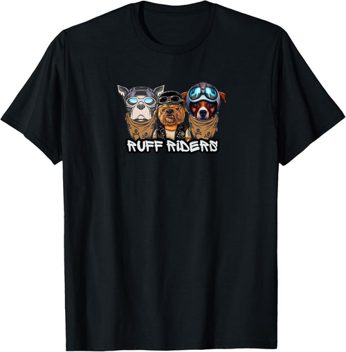 Ruff Riders Funny Dog Motorcycle Club Pun Pet Owners Jokes