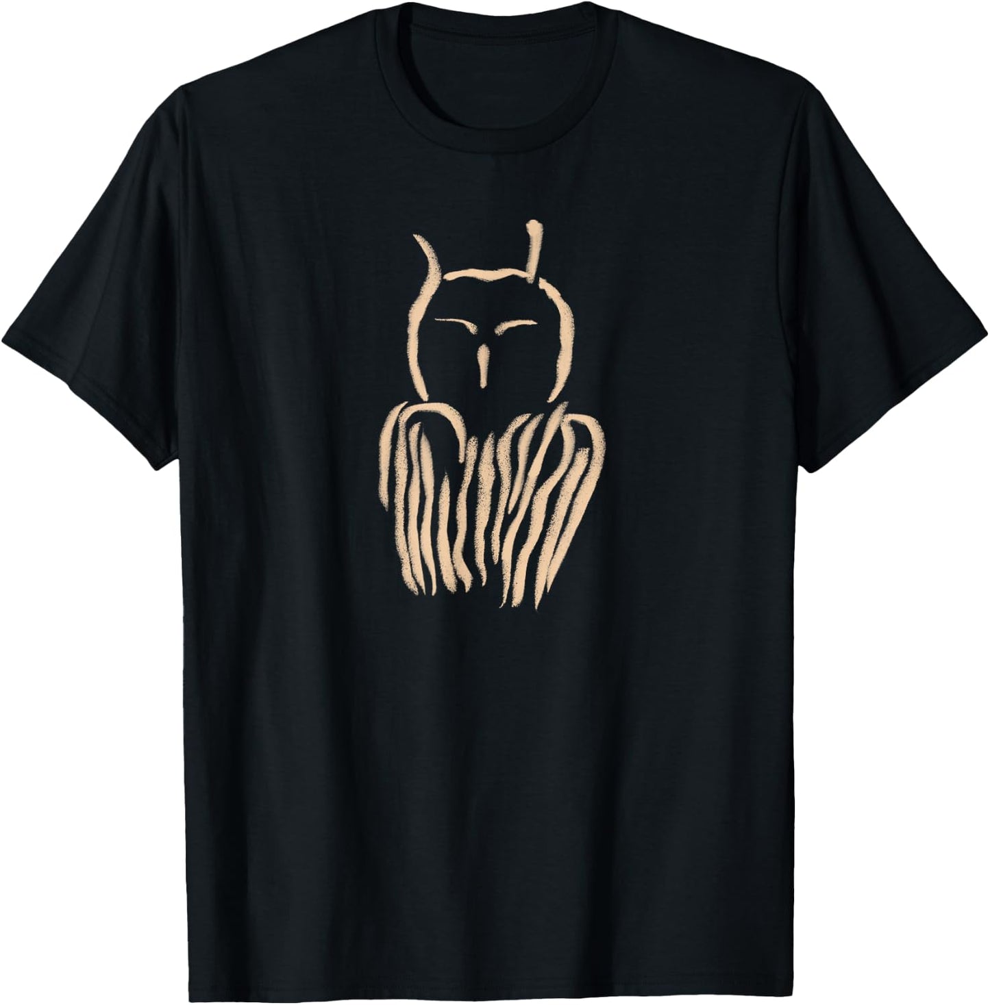 Stone Age Cave Painting of an Owl from the Grotto Chauvet T-Shirt - T-Shirt | Black