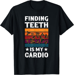 Fossil Collecting Megalodon Shark Teeth Fossil Hunter T-Shirt - T-Shirt | Black