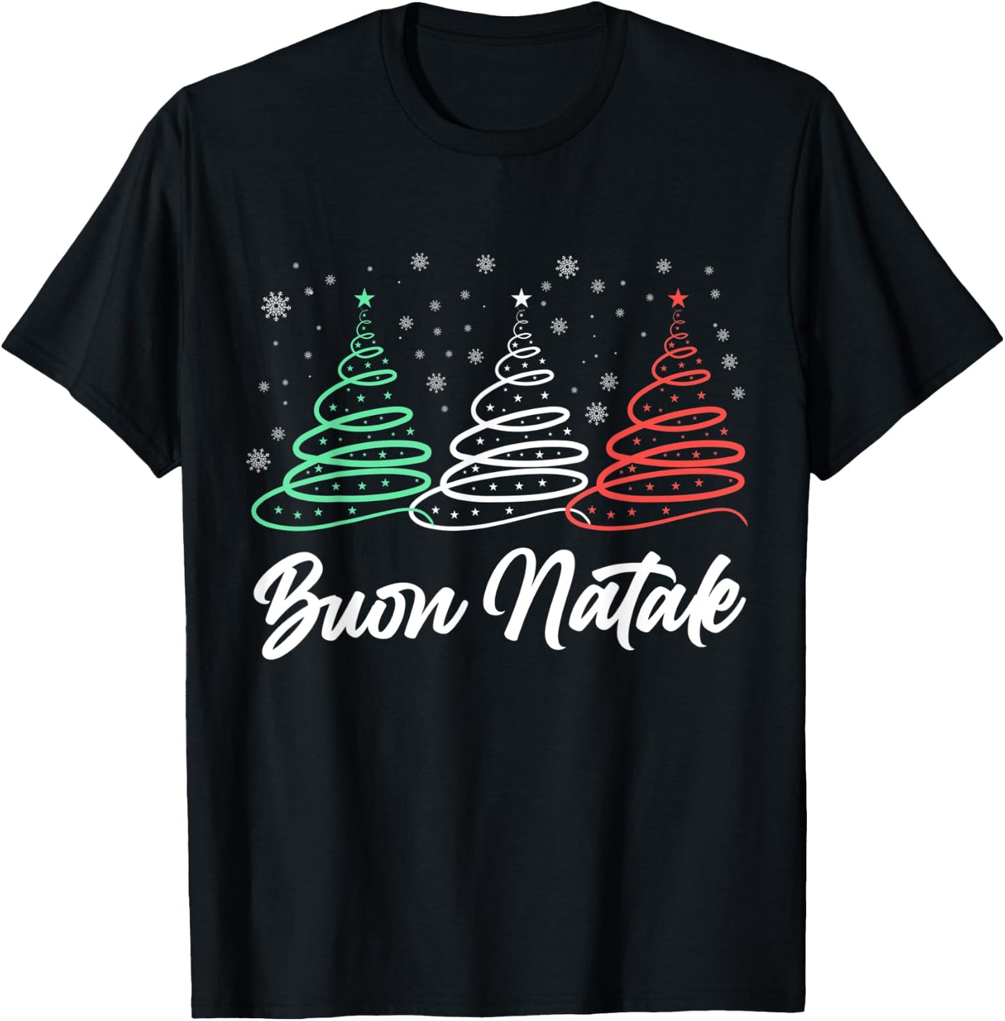 Funny Buon Natale Italy Pride Xmas Holiday Italian Christmas T-Shirt - T-Shirt | Black