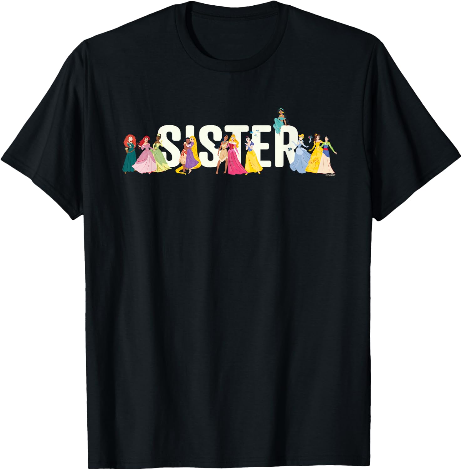 Disney Princess Squad Sister Family Trip Vacation Reunion T-Shirt - T-Shirt | Black