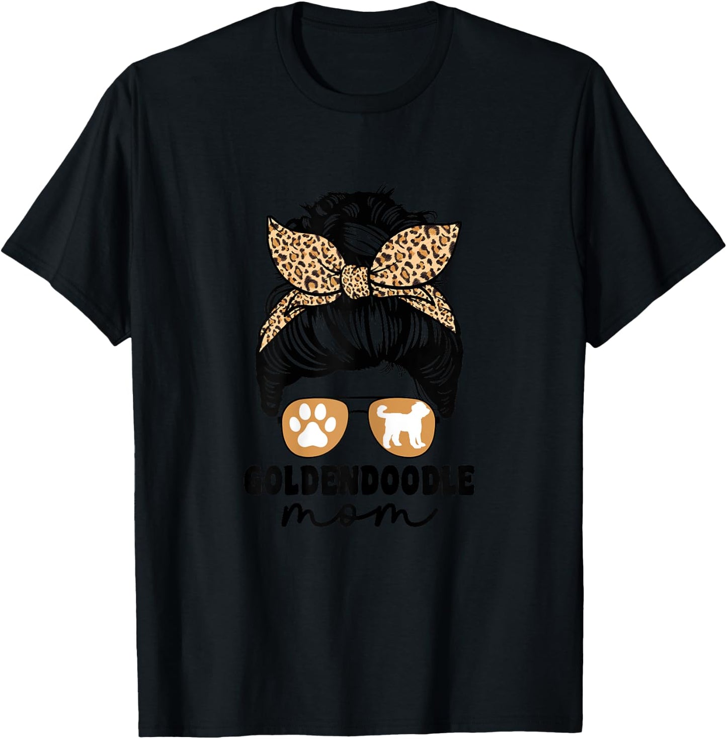Cute Goldendoodle Mom Ladies Doodle Dog Mom Funny T-Shirt - T-Shirt | Black