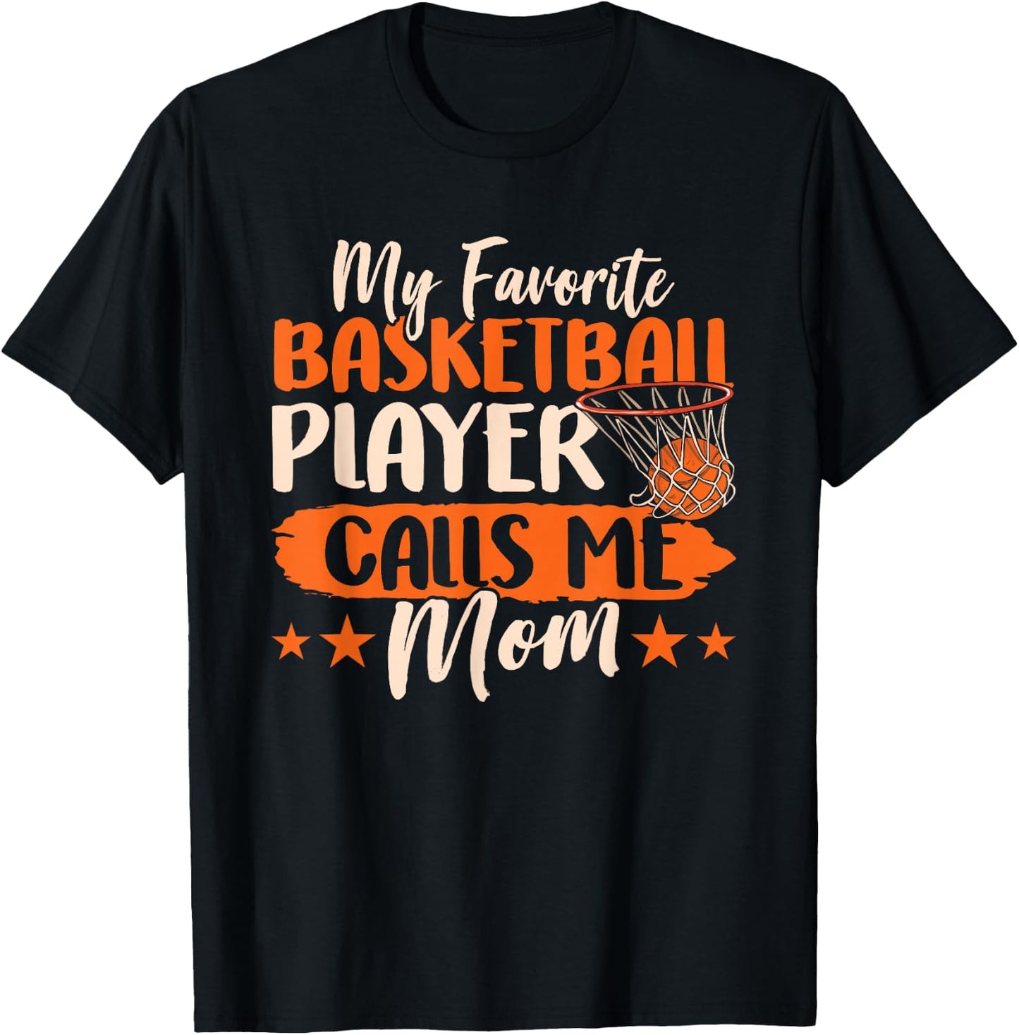 Mein Lieblings Basketball Player Nennt Mich Mama Team Mutter T-Shirt - T-Shirt | Black