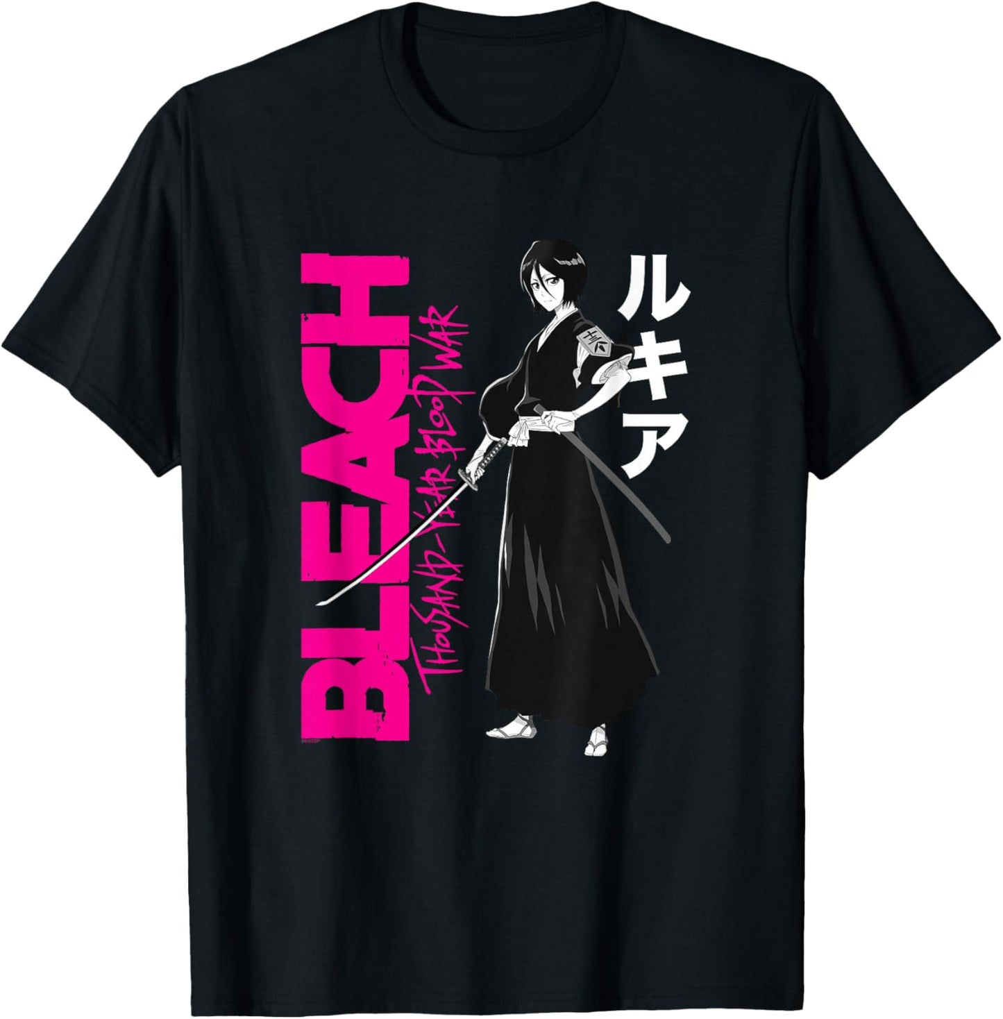Bleach: Thousand Year Blood War Rukia with Large Logo Anime T-Shirt - T-Shirt | Black