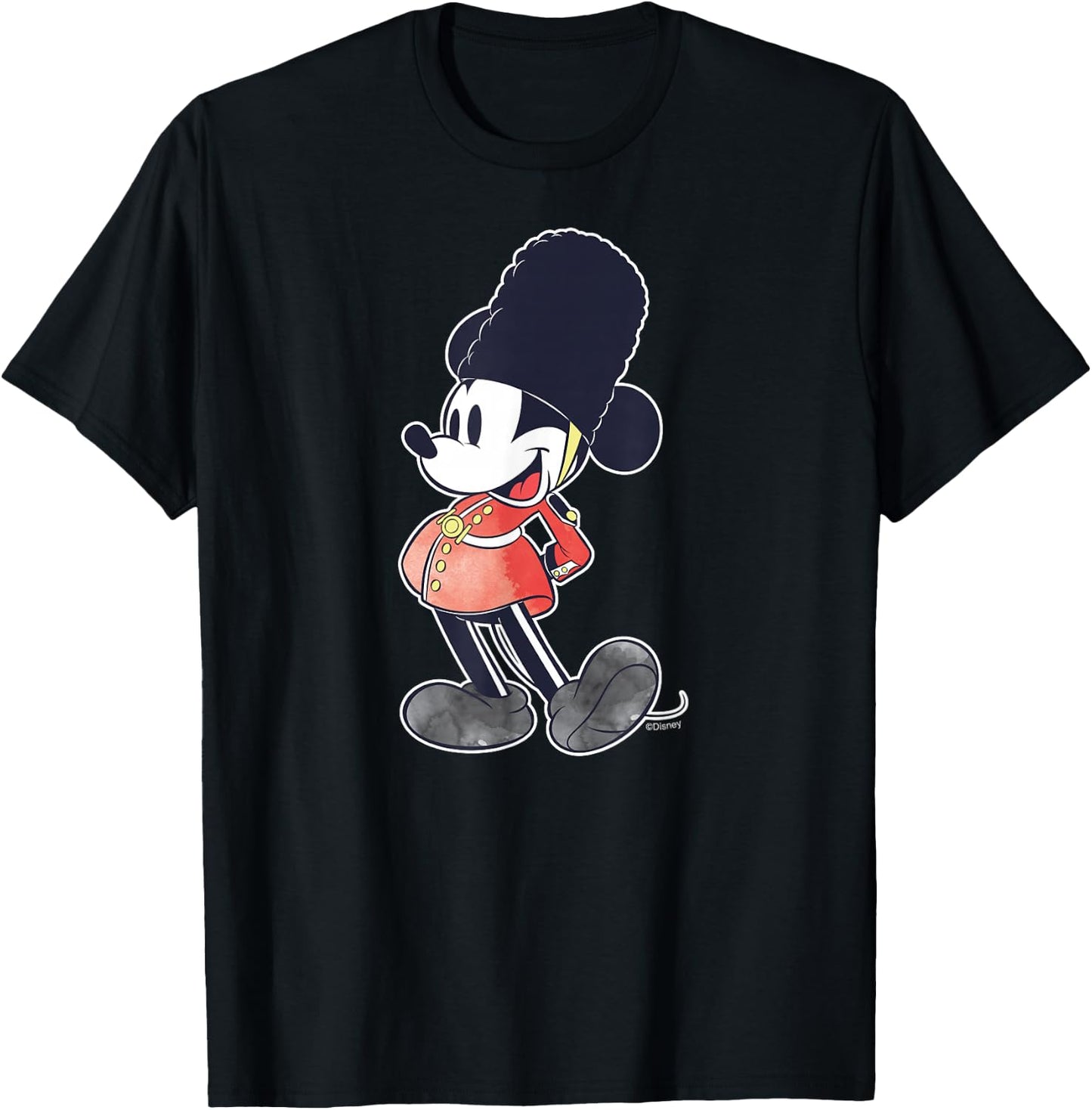 Disney Mickey Mouse King's Coronation 2023 Guard England UK T-Shirt - T-Shirt | Black