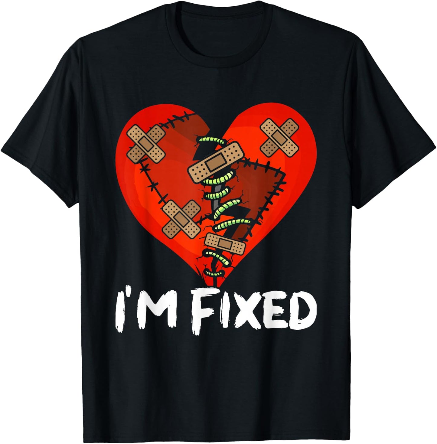 Open Heart Surgery Recovery Survivor I'm Fixed T-Shirt - T-Shirt | Black