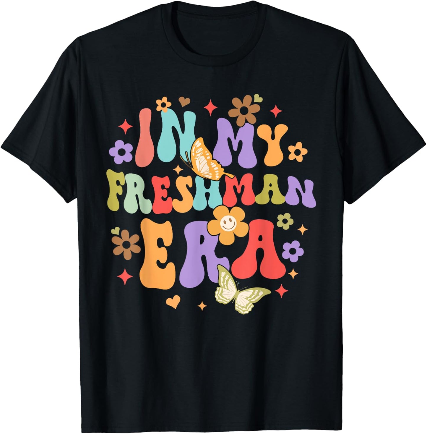 College University Back To School Funny In My Freshman Era T-Shirt - T-Shirt | Black