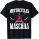 Cool Motorcycles And Mascara Girls Makeup Bikers T-Shirt - T-Shirt | Black