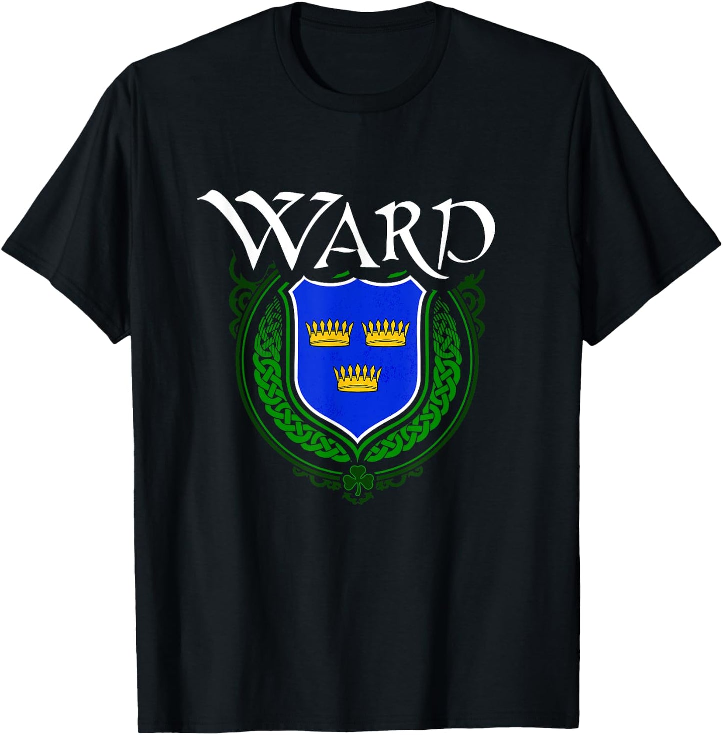 Ward Surname Irish Clan Tartan Badge Ireland T-Shirt - T-Shirt | Black