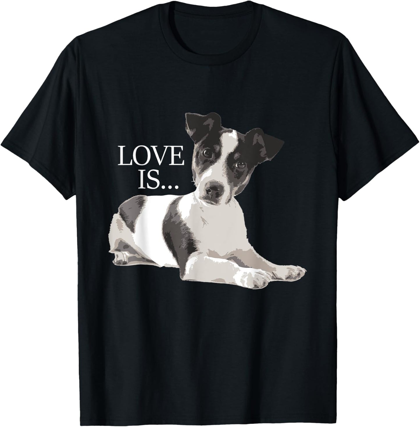 Love Is - Jack Russell Terrier Puppy Animal Lover Pet Owner T-Shirt - T-Shirt | Black
