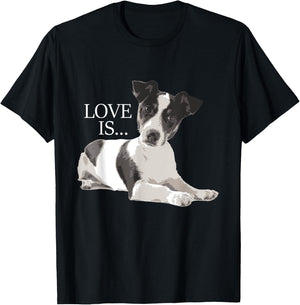Love Is - Jack Russell Terrier Puppy Animal Lover Pet Owner T-Shirt - T-Shirt | Black